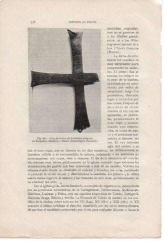 LAMINA V37095: Cruz de la basilica visigoda de Burgillos, Badajoz