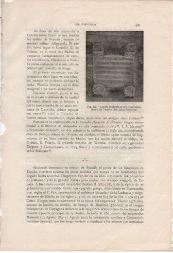 LAMINA V37089: Lapida dedicada al rey Recesvinto, Baños de Cerrato