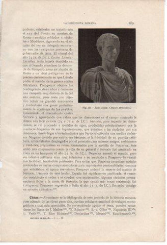 LAMINA V37038: Busto de Julio Cesar, Museo Britanico