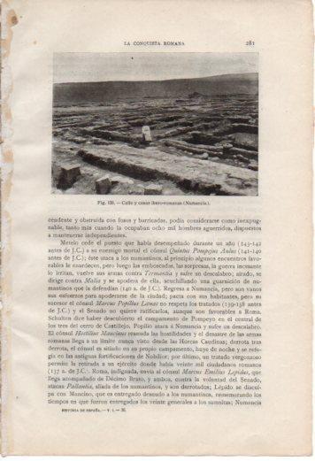 LAMINA V37036: Calle y casas ibero romanas en Numancia