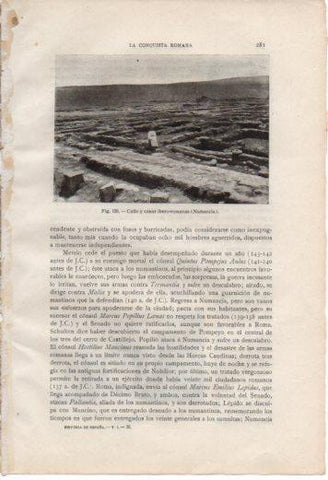 LAMINA V37036: Calle y casas ibero romanas en Numancia