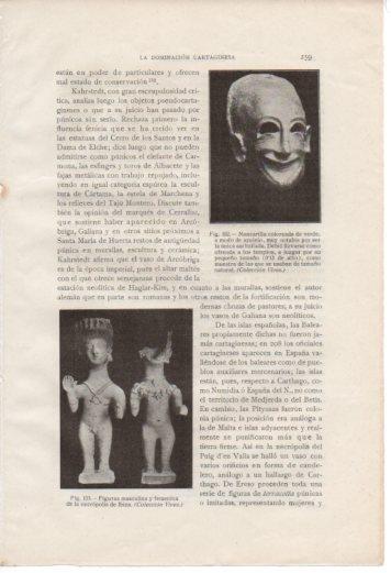 LAMINA V37030: Necropolis de Ibiza figuras masculina y femenina