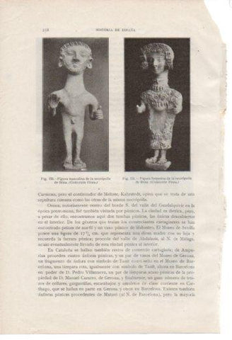 LAMINA V37029: Figuras masculina y femenina necropolis de Ibiza