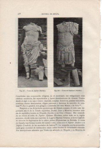 LAMINA V37058: Torsos de Jupiter y Hadriano, Merida