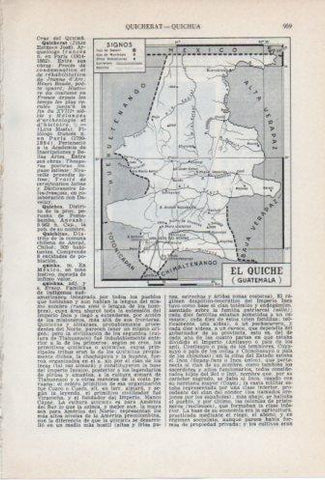 LAMINA V36797: Mapa de El Quiche, Guatemala
