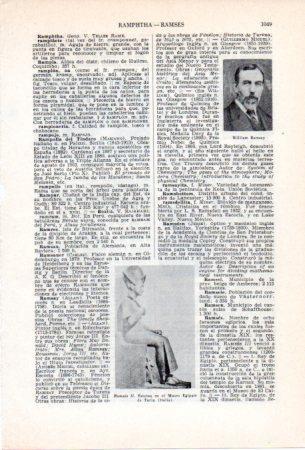 LAMINA V36823: William Ramsey y Estatua Ramses II