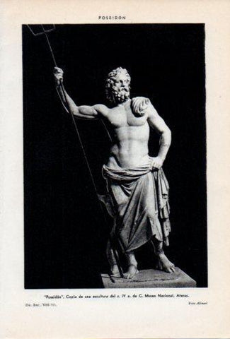 LAMINA V36755: Escultura de Poseidon del siglo IV