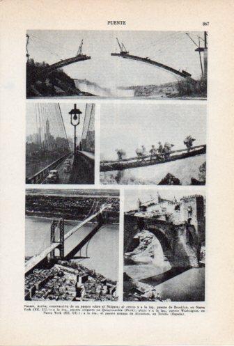 LAMINA V36762: Puente de Brooklyn, Washigton y Alcantara en Toledo
