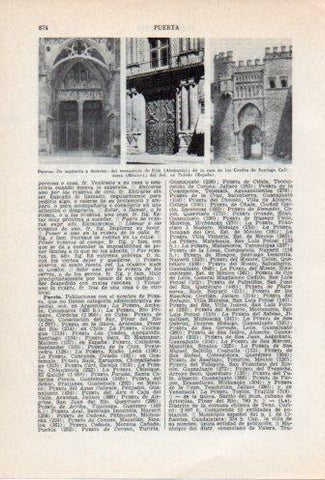 LAMINA V36771: Puerta del sol en Toledo