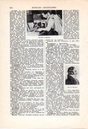 LAMINA V36887: Revelado fotografico y Jose R. Revenga