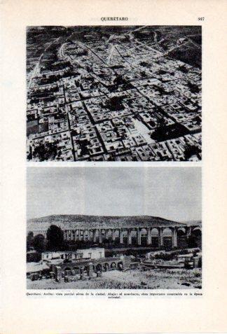 LAMINA V36917: Vista y acueducto de Queretaro, Mejico