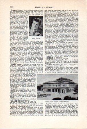 LAMINA V36856: Teatro Municipal en Reggio Emilia y Serge Reggiani