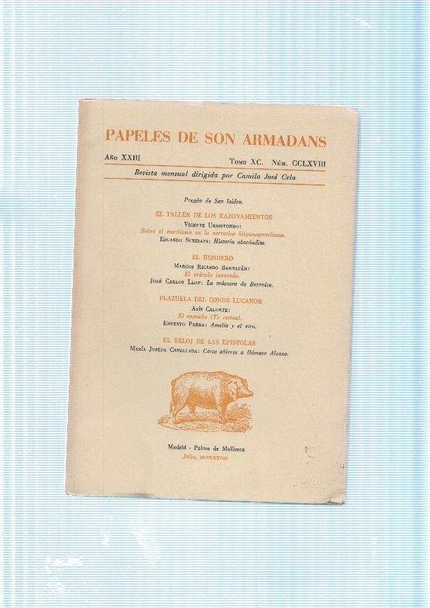Papeles de son Armadans tomo 90 numero 268, contiene: Pregon de San Isidro-