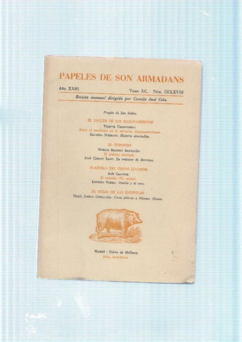 Papeles de son Armadans tomo 90 numero 268, contiene: Pregon de San Isidro-