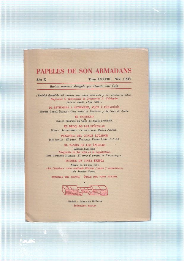 Papeles de son Armadans tomo38 numero 114 contiene: Respuestas al cuestio-