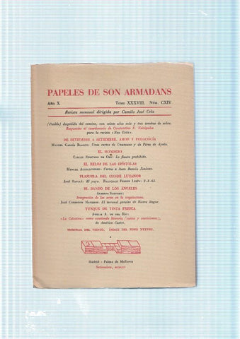 Papeles de son Armadans tomo38 numero 114 contiene: Respuestas al cuestio-