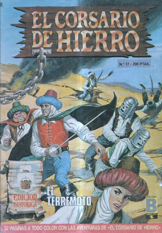 El corsario de hierro numero 17: El terremoto (numerado 1 en trasera)