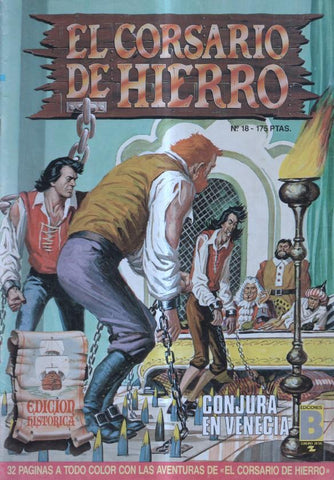 El corsario de hierro numero 18: Conjura en Venecia (numerado 1 en trasera)
