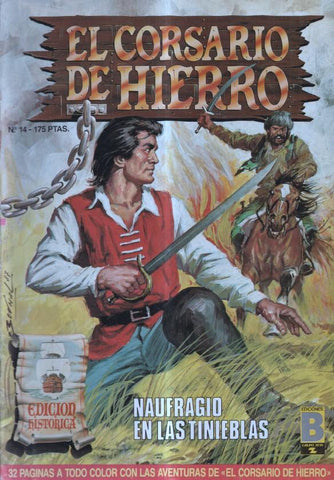 El corsario de hierro numero 14: Naufragio en las tinieblas (numerado 2 en trasera)