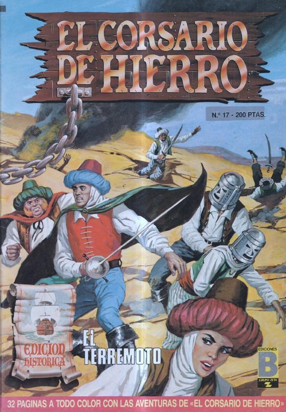 El corsario de hierro numero 17: El terremoto (numerado 2 en trasera)