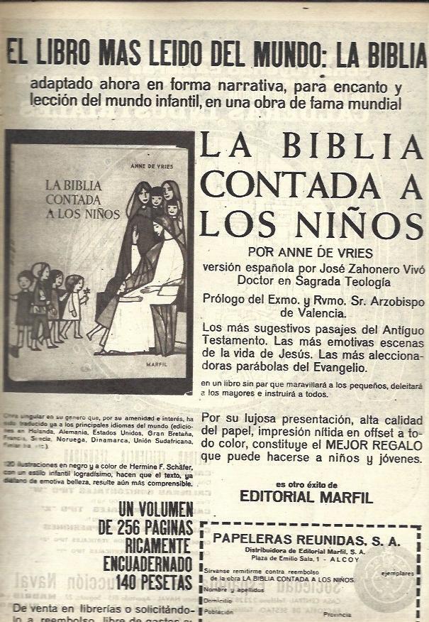 LAMINA 35680: Publicidad de La Biblia contada a los niños
