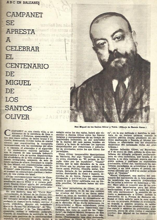 LAMINA 35673: Miguel de los Santos Oliver y Tolra