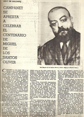 LAMINA 35673: Miguel de los Santos Oliver y Tolra