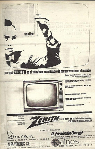 LAMINA 35670: Publicidad de Zenith