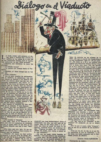 LAMINA 35686: Ilustracion Dialogo en el Viaducto, por Goñi