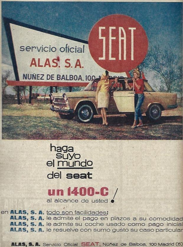 LAMINA 35624: Publicidad de concesionario Alas de Seat 