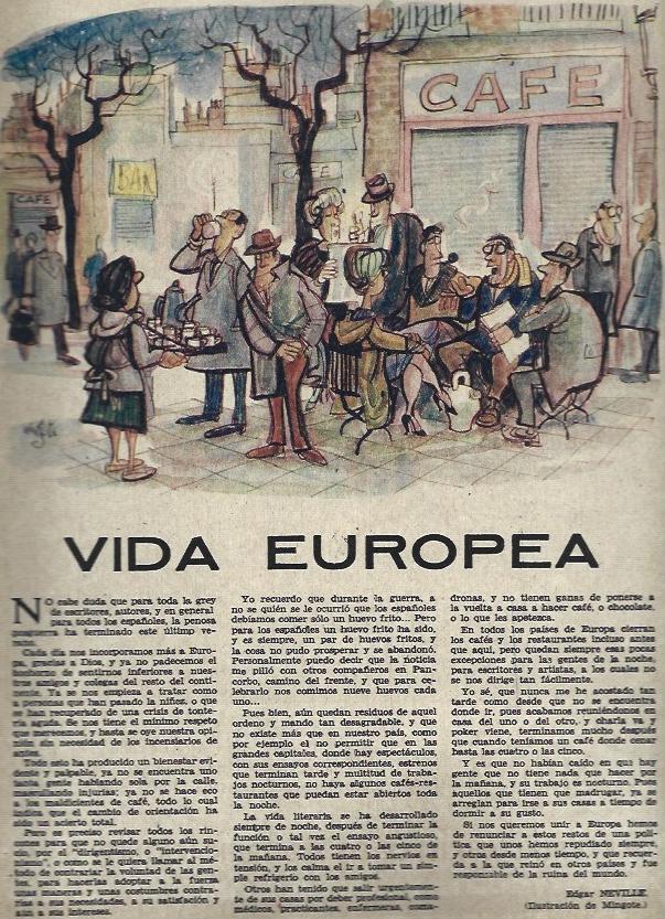 LAMINA 35619: Vida europea, por Mingote