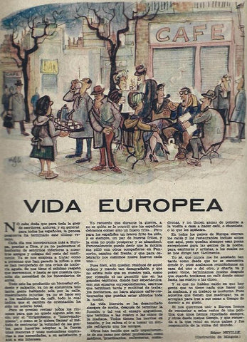 LAMINA 35619: Vida europea, por Mingote
