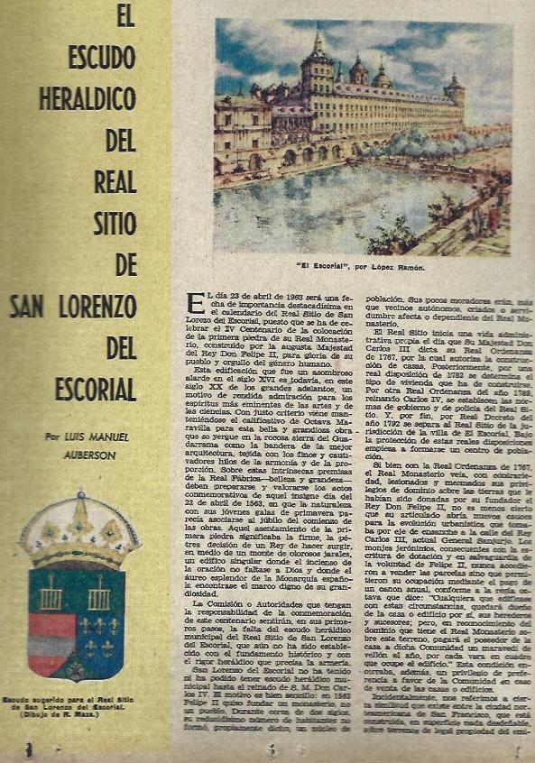LAMINA 35617: Escudo de San Lorenzo de El Escorial
