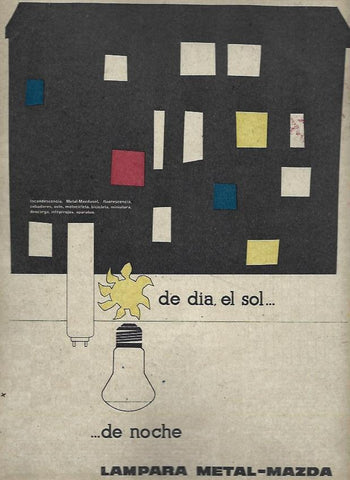 LAMINA 35613: Publicidad de Lampara Metal-Mazda