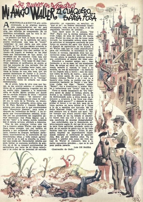 LAMINA 35655: Mi amigo Waller, ilustracion de Goñi