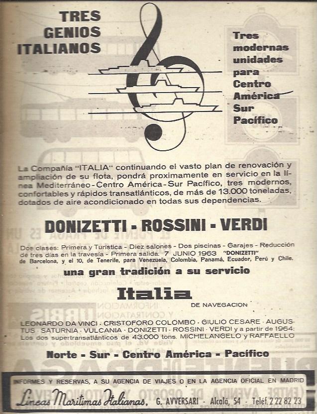 LAMINA 35645: Publicidad de Lineas Maritimas Italianas