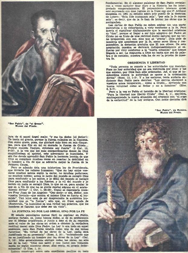 LAMINA 35779: San Pablo por El Greco y por Rubens