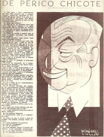 LAMINA 35763: Caricatura de Perico Chicote por Menendez