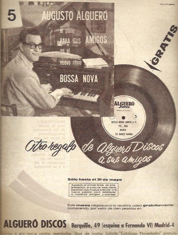 LAMINA 35809: Publicidad de Alguero Discos