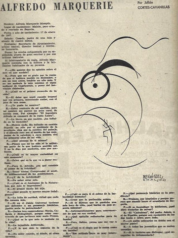 LAMINA 35733: Caricatura de Alfredo Marquerie por Menendez