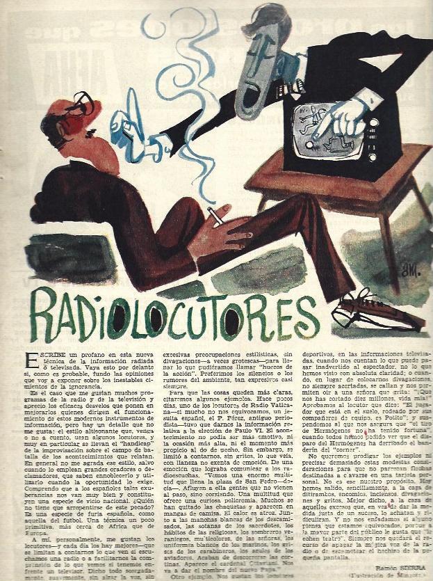 LAMINA 35727: Ilustracion Radiolocutores