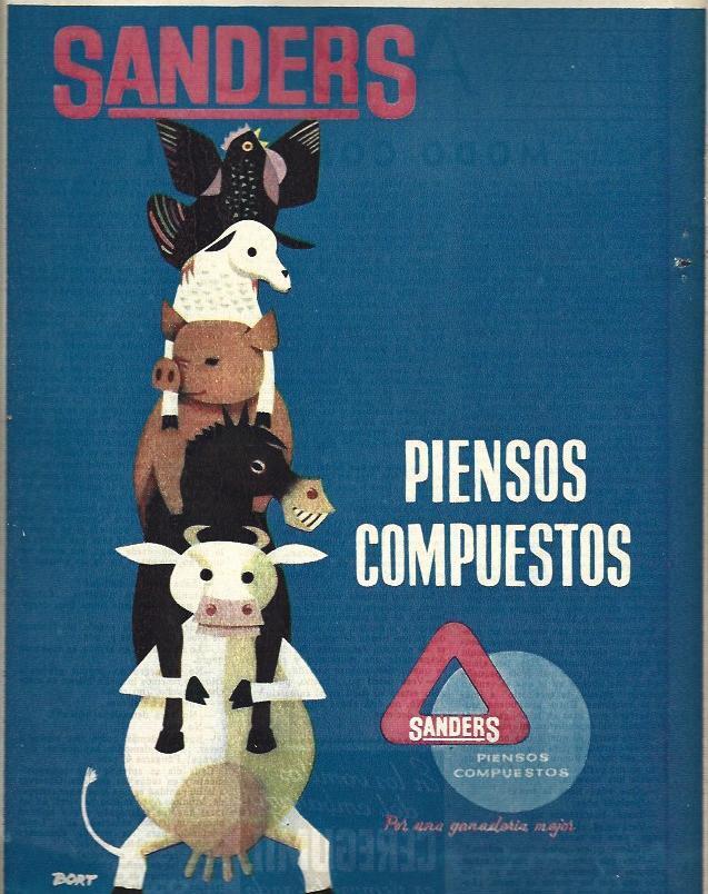 LAMINA 35724: Piensos Sanders, publicidad