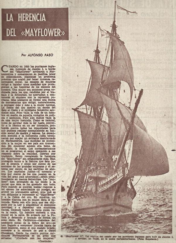 LAMINA 35472: Replica del Mayflower 