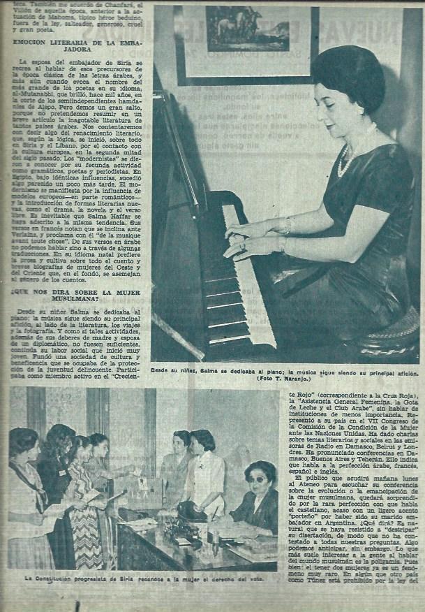 LAMINA 35467: Salma Haffar Kuzbari tocando el piano