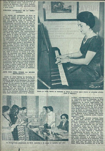 LAMINA 35467: Salma Haffar Kuzbari tocando el piano