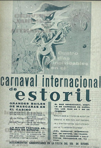 LAMINA 35465: Publicidad del Carnava de Estoril