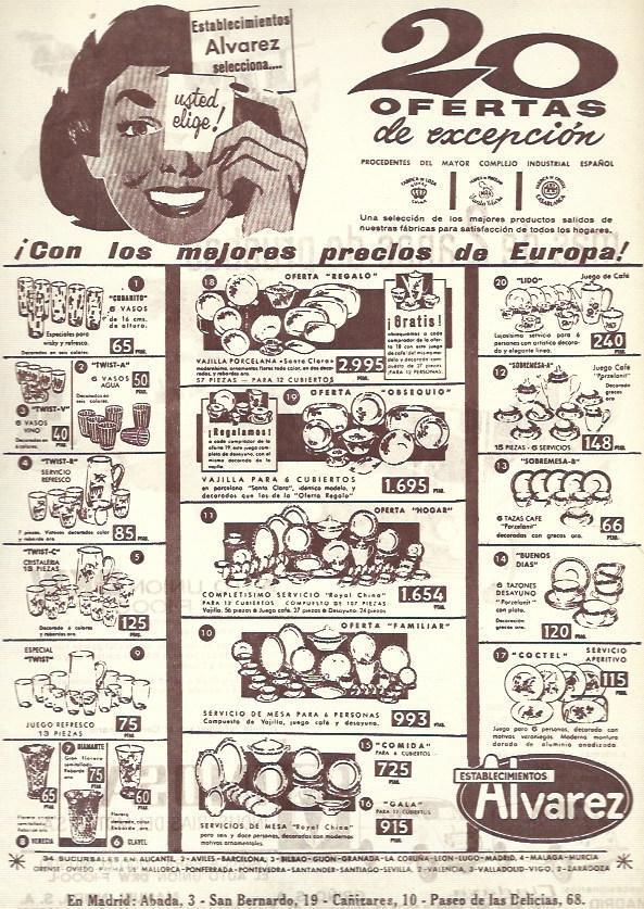 LAMINA 35451: Publicidad de Establecimientos Alvarez de Madrid