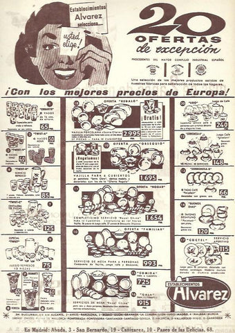 LAMINA 35451: Publicidad de Establecimientos Alvarez de Madrid