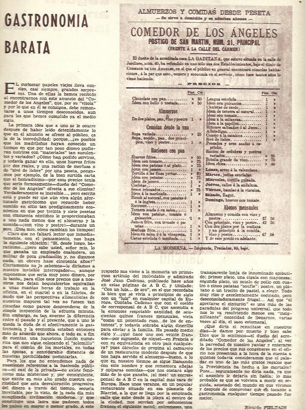 LAMINA 35450: Menu de El Comedor de los Angeles