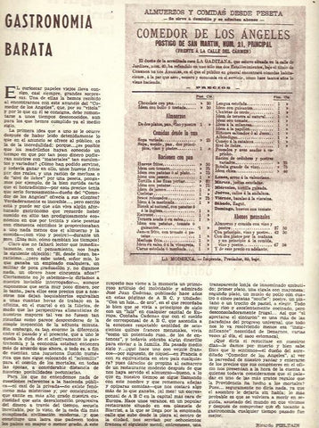 LAMINA 35450: Menu de El Comedor de los Angeles